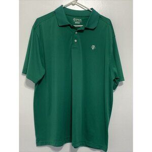 PGA Polo Mens XL Golf Shirt Authentic Performance Green